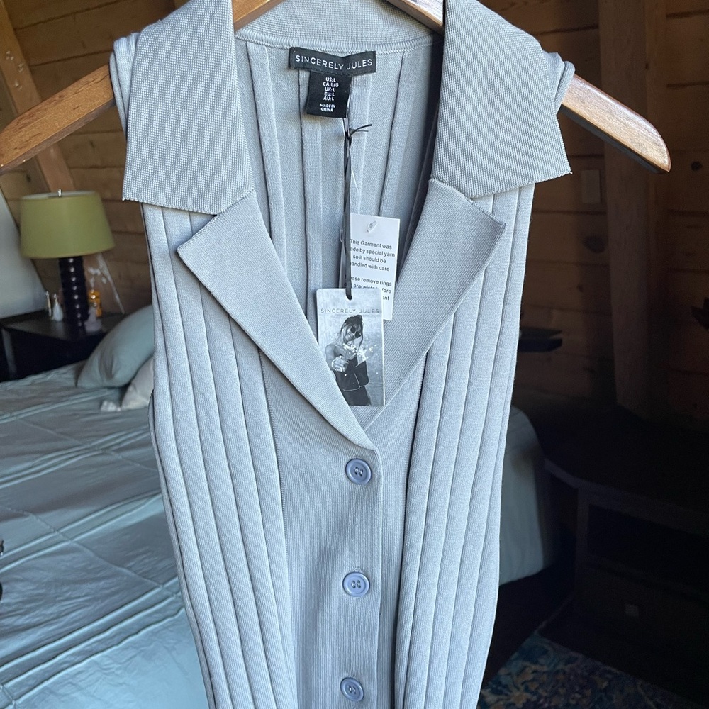 Sincerely Jules Light Gray Textured Blazer